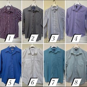 Size L BUNDLE mens dress work collar business shirts
